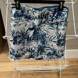 Blue and white skort